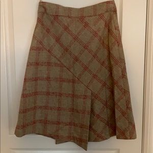 BR wool midi asymmetrical skirt